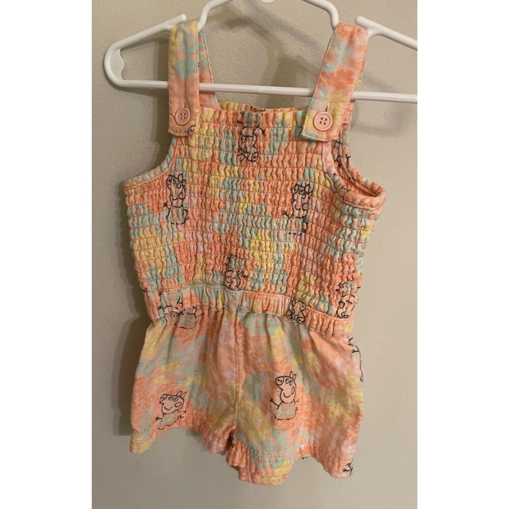 Peppa Pig Little Girl Toddler Romper Outfit, Size 3T